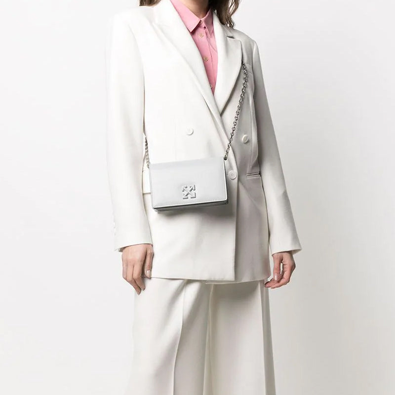 (WMNS) Off-White Jitney 0.5 SingleShoulderBag White OWNN022S21LEA0020900