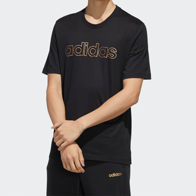 adidas M Ess Br Tee Sports Stylish Round Neck Short Sleeve Black FM3441