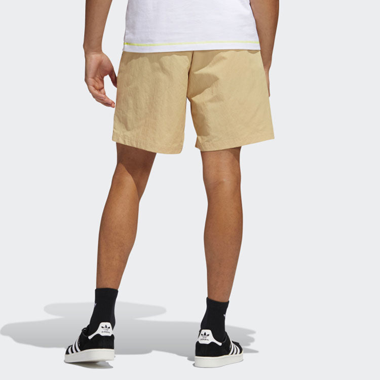 adidas originals Emb Woven Short Embroidered Casual Sports Shorts Beige GN3858