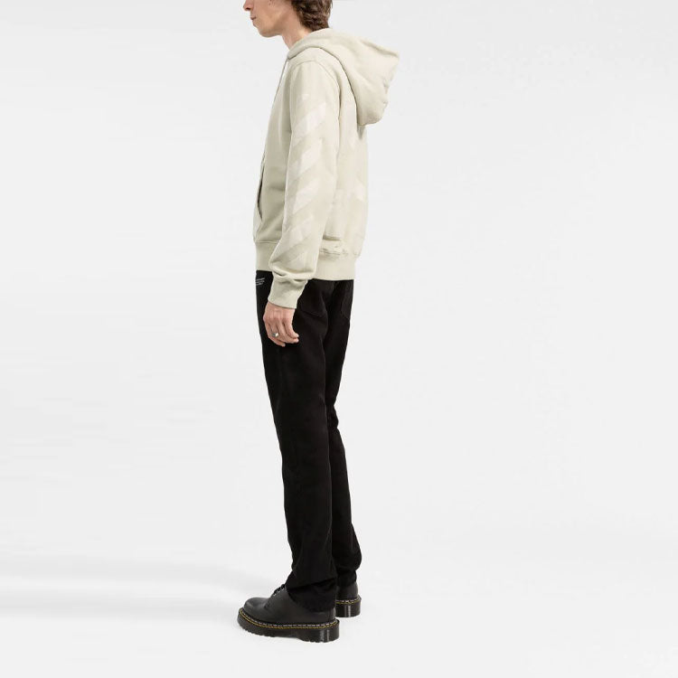 Off-White FW21 Logo Pattern Ordinary Version Green OMBB034F21FLE0041717