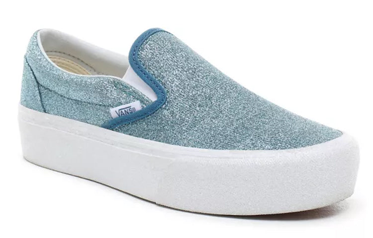 Vans Glitter Classic Slip-on Platform Blue/White VN0A3JEZTEO