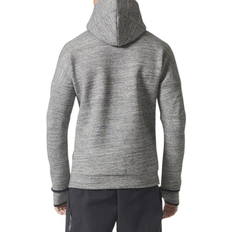 adidas Hooded Sports Knit Jacket Men's Grey CG1484