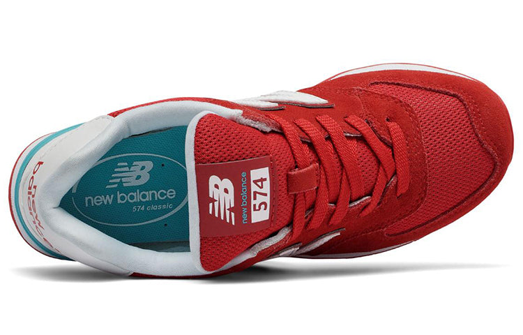 (WMNS) New Balance 574 Series Suede Sneakers Red WL574CNC