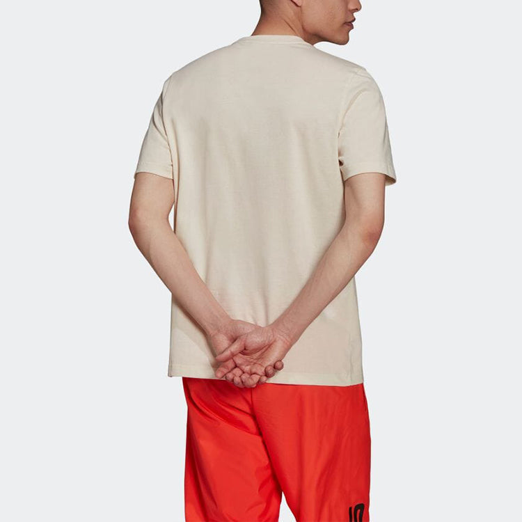 Men's adidas originals Adicolor Essentials Solid Color Casual Round Neck Short Sleeve White T-Shirt HE7194