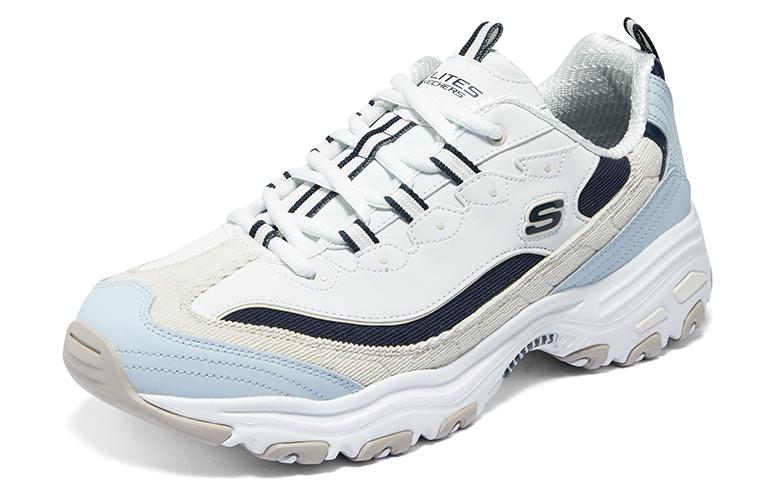 Skechers D'Lites Varsity Spirit Sneaker 'White Beige Blue' 894282-NTNV