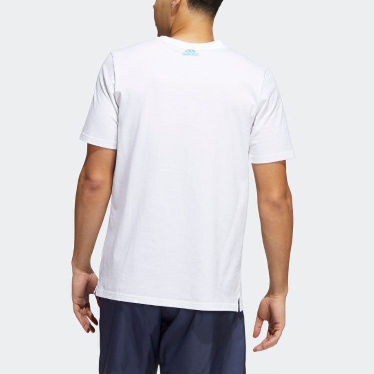 Men's adidas Trae 2 Tee Brand Logo Printing Round Neck Short Sleeve White T-Shirt HG4435