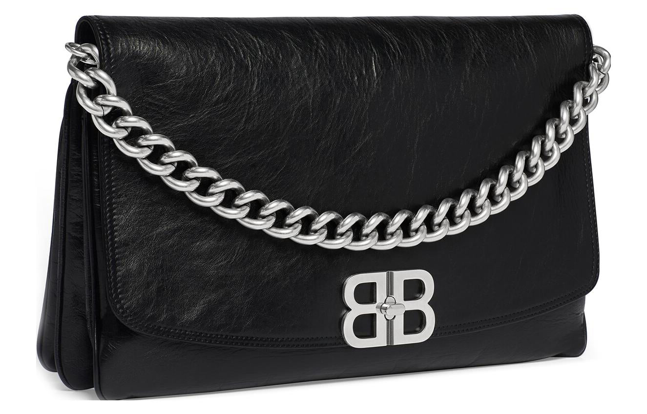 (WMNS) Balenciaga Bb Soft Large Flap Bag 'Black' 7484882AAI41000