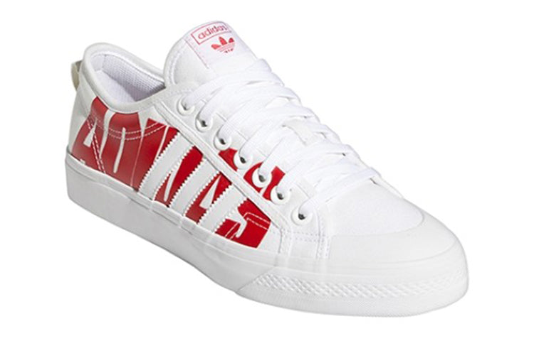 (WMNS) adidas Nizza Trefoil 'White Red' FX8345