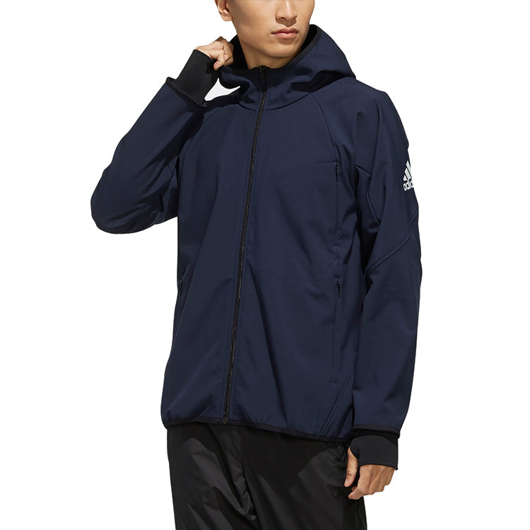 adidas Casual hooded Training Jacket Blue ED3728