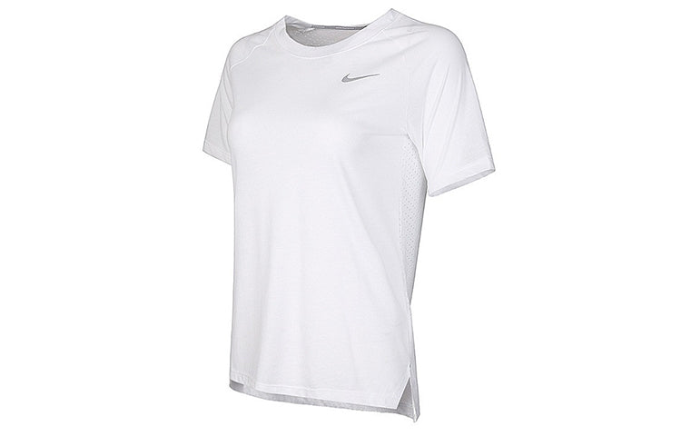 (WMNS) Nike Dri-Fit Tailwind Short Sleeve Running 'White' 890192-100
