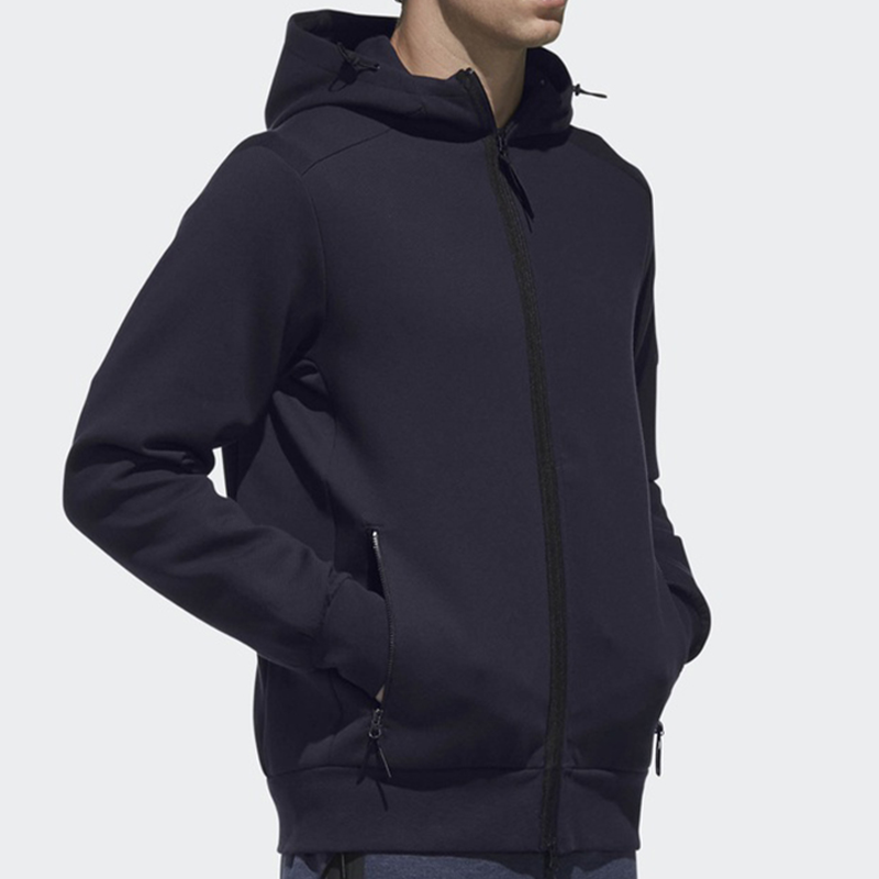 adidas Htt Double Knit Hooded Jacket Navy Blue DW4592
