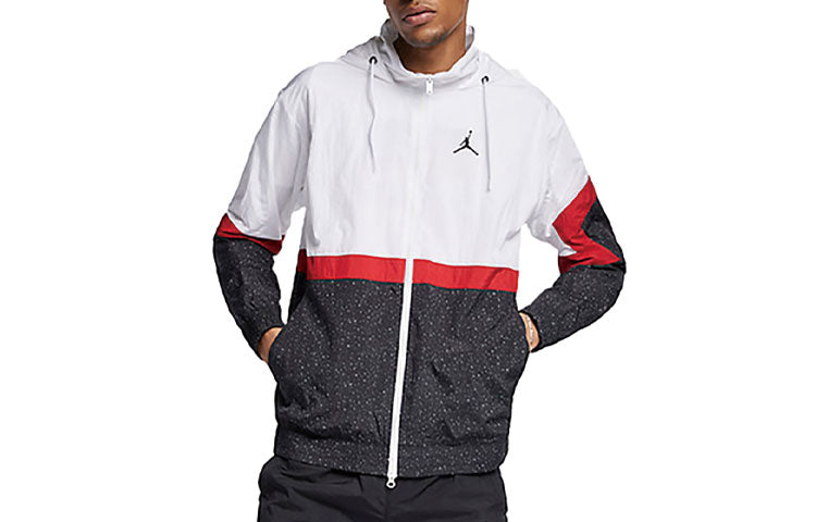 Air Jordan Air Basketball Sports Windproof Hooded Jacket White CZ2495-101