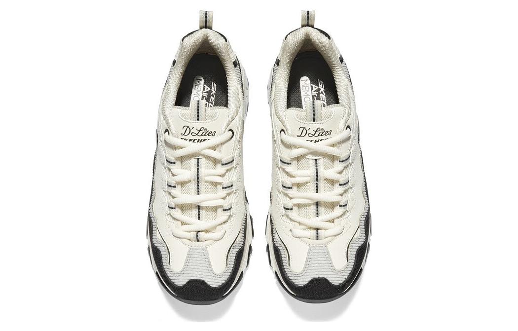 (WMNS) Skechers D'Lites - Biggest Fan Shoes 'White Black' 896273-NTBK