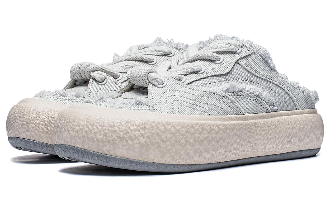 (WMNS) Li-Ning Puff Platform Mule 'Light Grey Beige' AZGU014-3