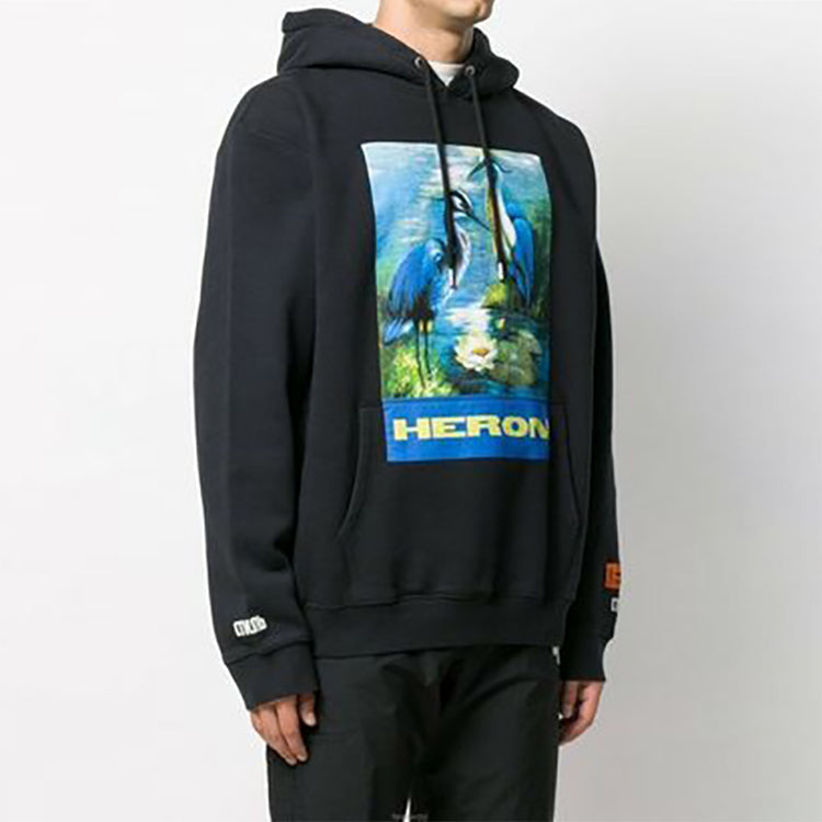 HERON PRESTON Heron Pop Over Hoodie 'Black' HMBB004F198080010488