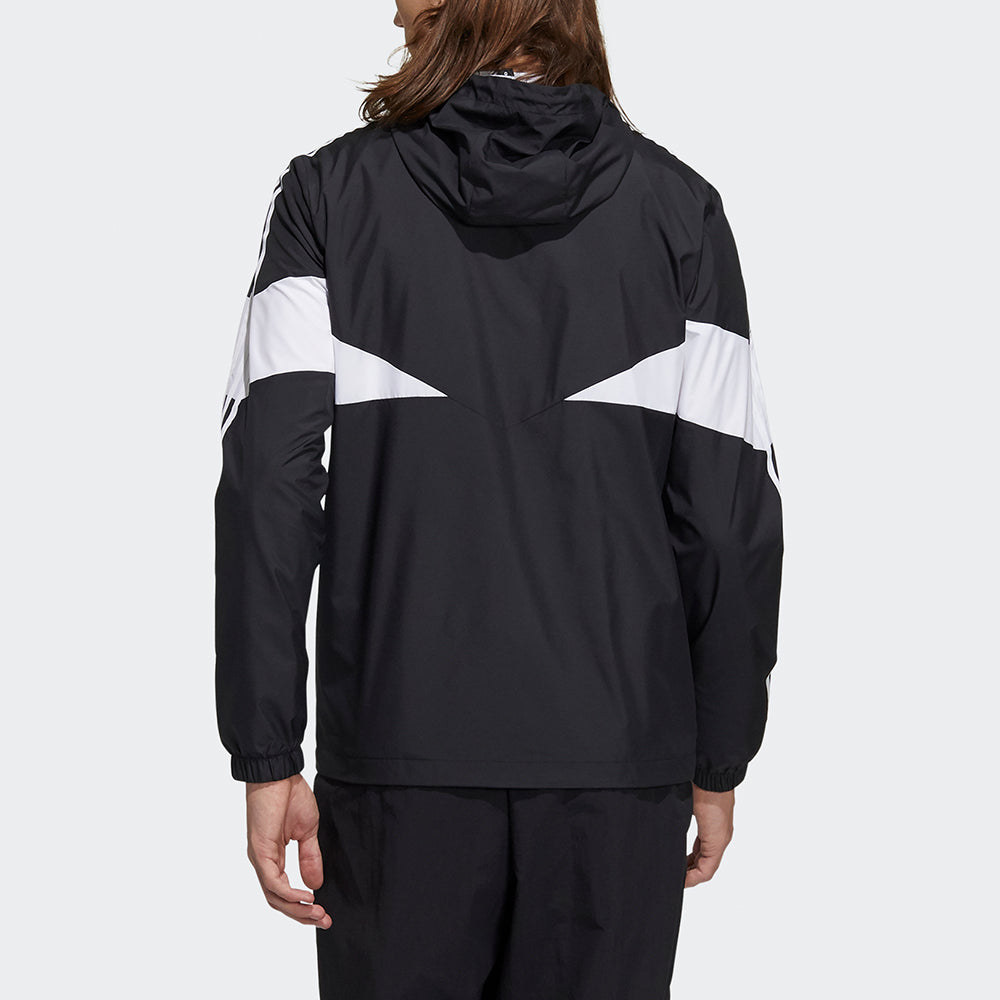 adidas neo M Icons 3s Wbkr Casual Sports Contrasting Colors Hooded Jacket Black H14228