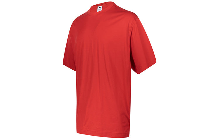 Men's Y-3 SS21 Classic Offset Logo Printing Short Sleeve Red GV4187