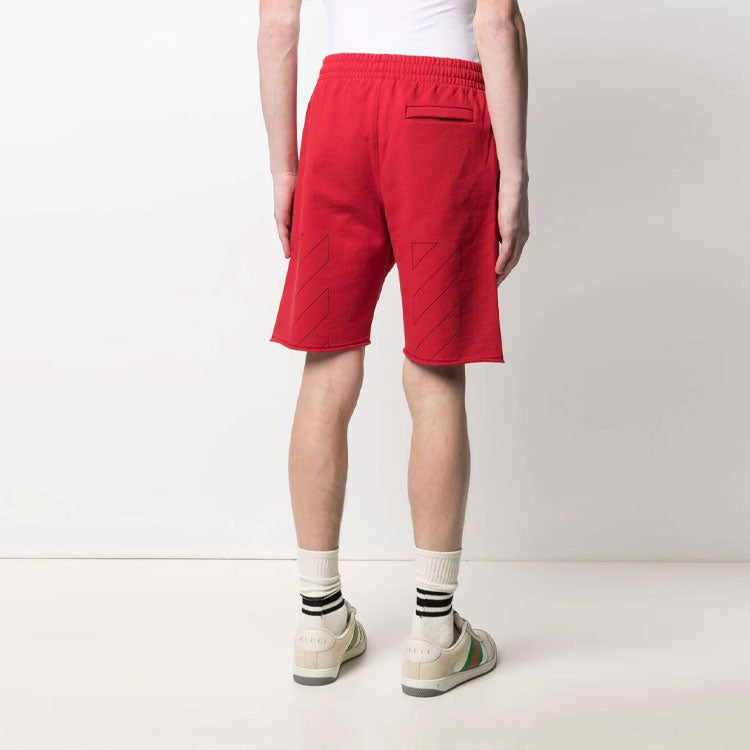 Off-White SS21 Logo Sports Shorts Version Red OMCI006S21FLE0022510