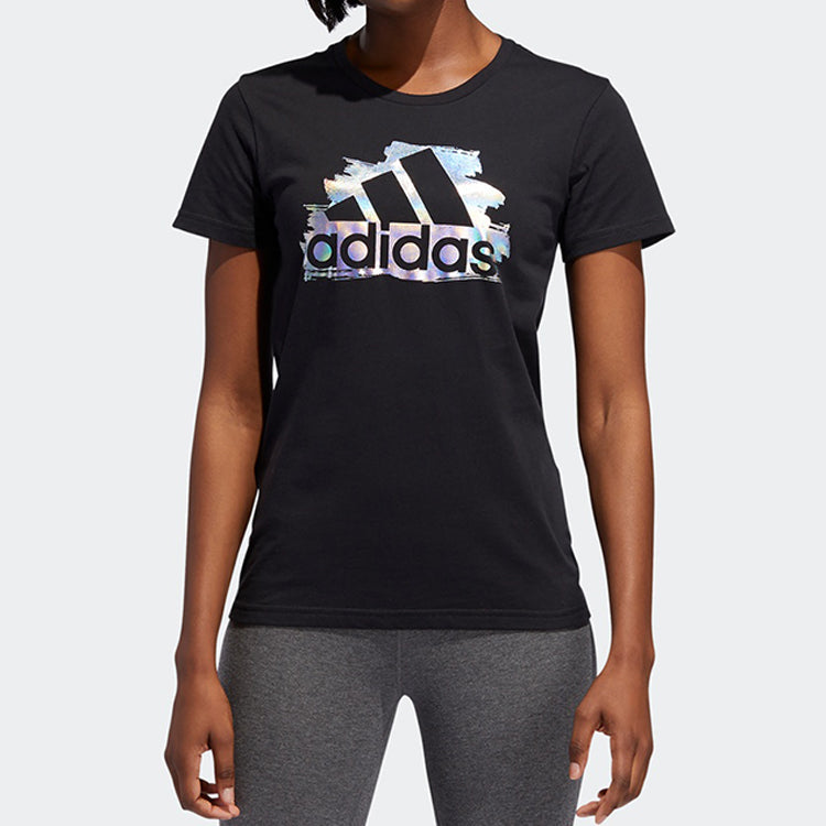 (WMNS) adidas I See You Badge of Sport Tee 'Black' ED8169