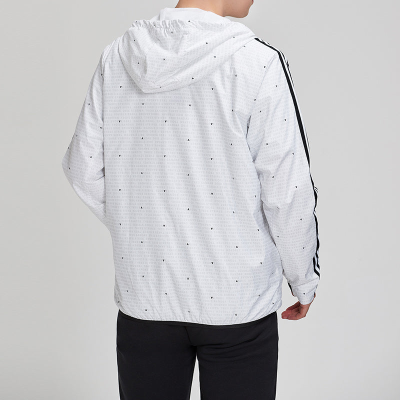 adidas Wb Aop 3s Woven Casual Sports Hooded Jacket White DW4622