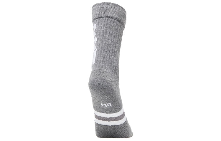 Air Jordan Legacy Crew Jmc Alphabet Athleisure Casual Sports Mid Calf Socks 2 Pairs Black / Gray CU7907-904