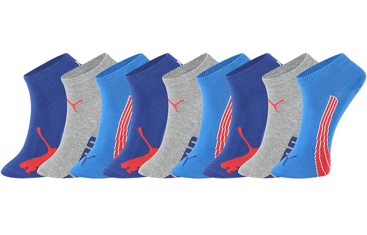 PUMA Sneaker Socks 3 pack 'Blue Grey Red' 100000617-007