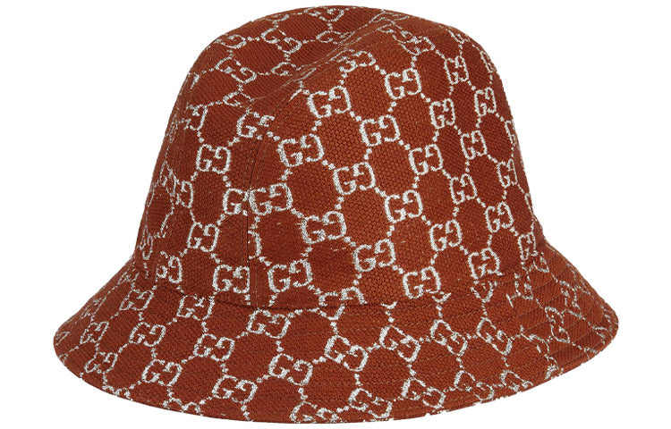 Gucci GG Lam Bucket Hat 'Brown Silver' 631951-3HK74-2500