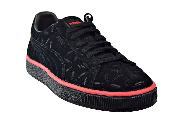 PUMA Suede Classic Lux Leisure Shoes Black/Red 369219-01