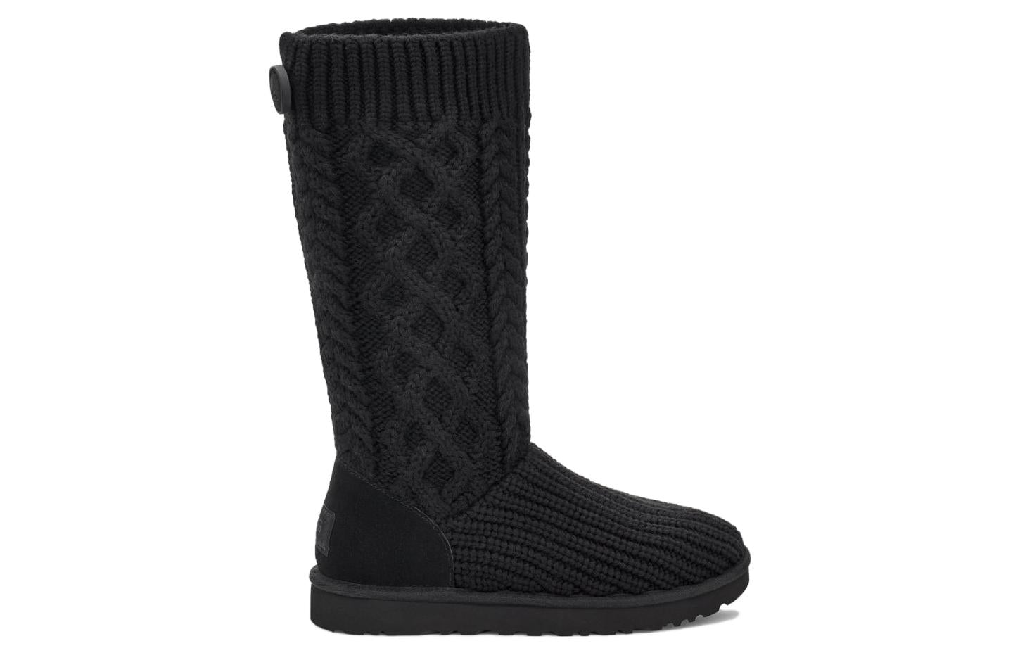 (WMNS) UGG Classic Cardi Cabled Knit Boot 'Black' 1146010-BLK