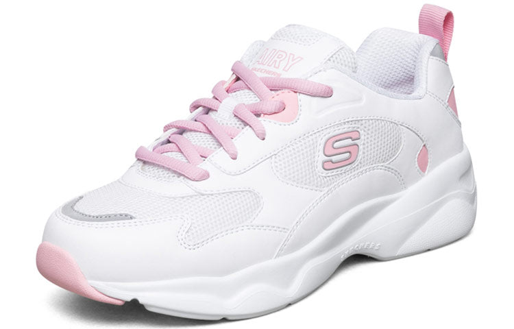 (WMNS) Skechers D'Lites Campus Leisure Chunky Shoes White/Pink 88888401-WPK