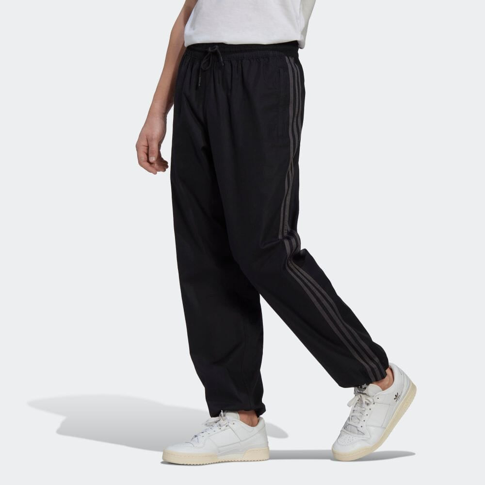 Men's adidas originals Solid Color Stripe Casual Sports Pants/Trousers/Joggers Japanese Version Black HT1650