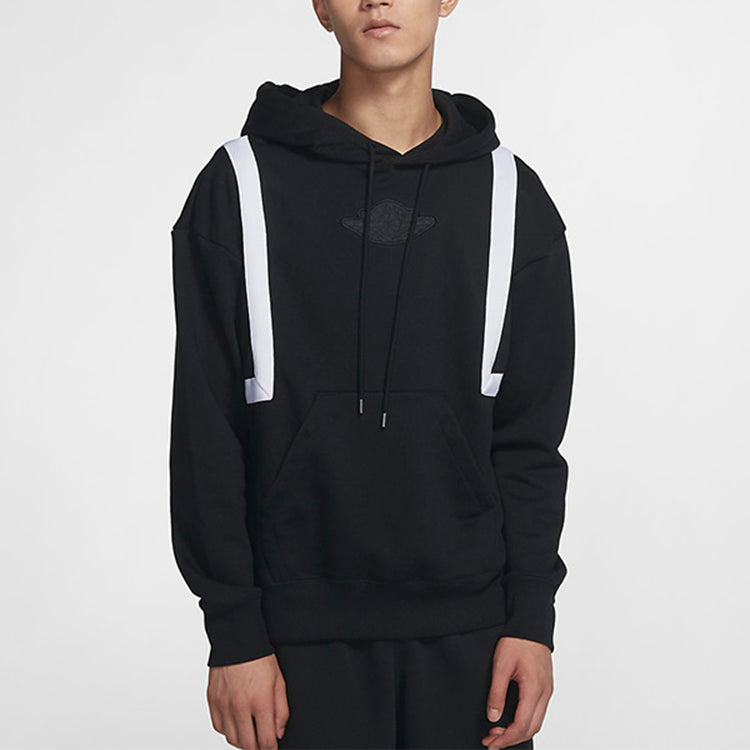 Men's Air Jordan Logo Casual Sports Black Pullover AT9963-010