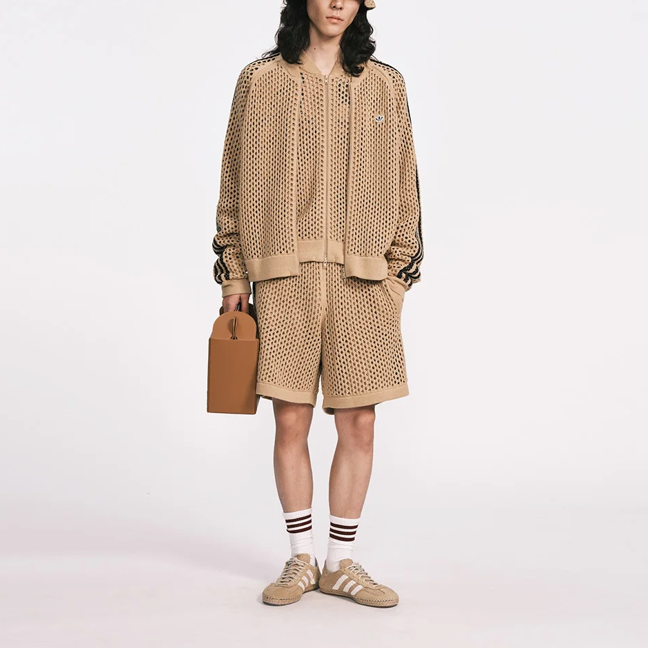 adidas x CLOT FW24 Crochet Shorts Asia Sizing 'Beige Tone' JD7114