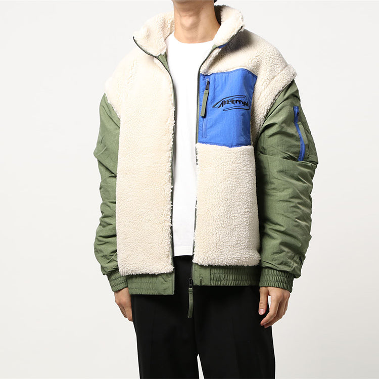 PUMA x Attempt Sherpa Fleece Jacket 'Beige Green Blue' 598257-75