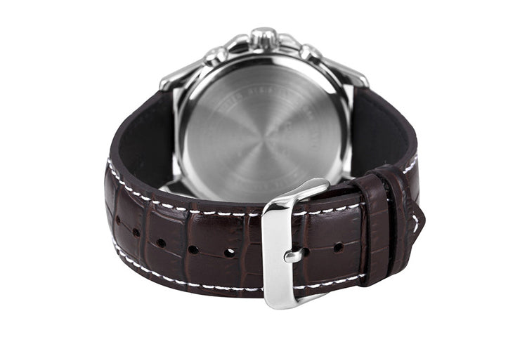CASIO Men's ENTICER Wrist Red/Brown Waterproof Mens Red/Brown Analog MTP-1374L-7A1V