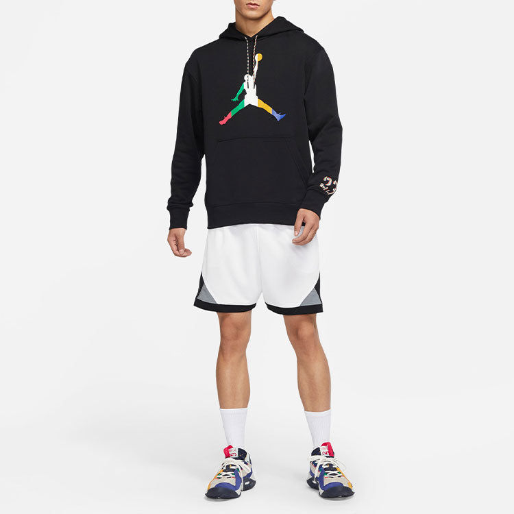 Men's Air Jordan Multi-Color Large Logo Printing Autumn Black DN1471-010