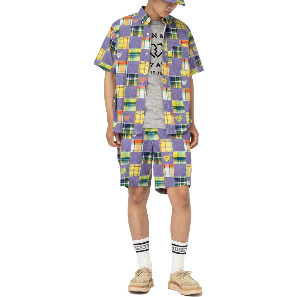 HUMAN MADE Patchwork Print Shirt 'Blue' HM25SH013