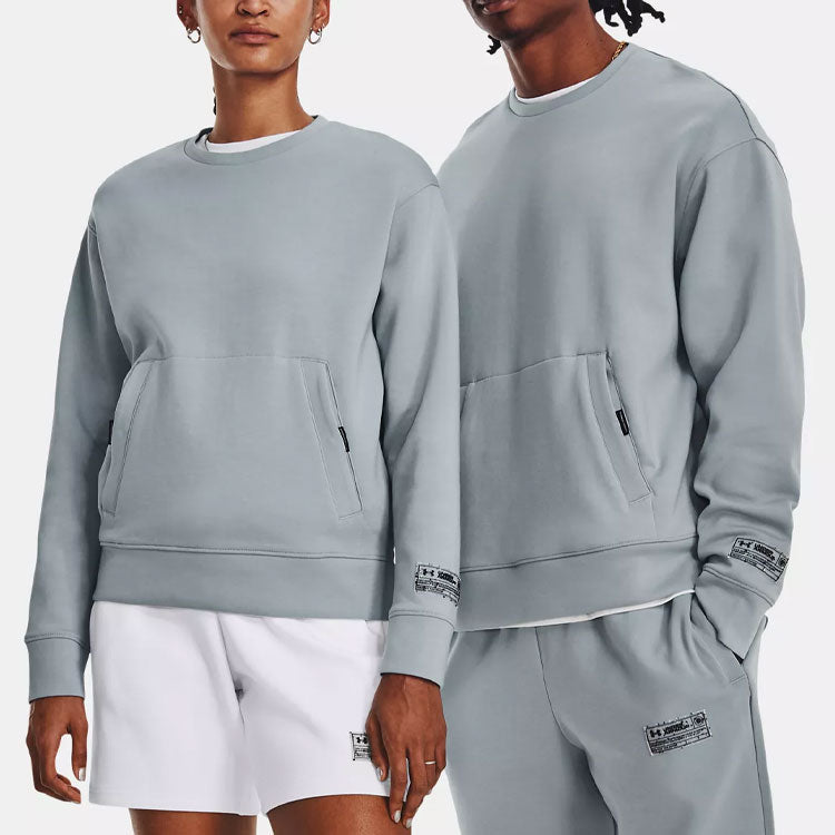 Under Armour Summit Fleece Knit Crew 'Grey Blue' 1377172-465