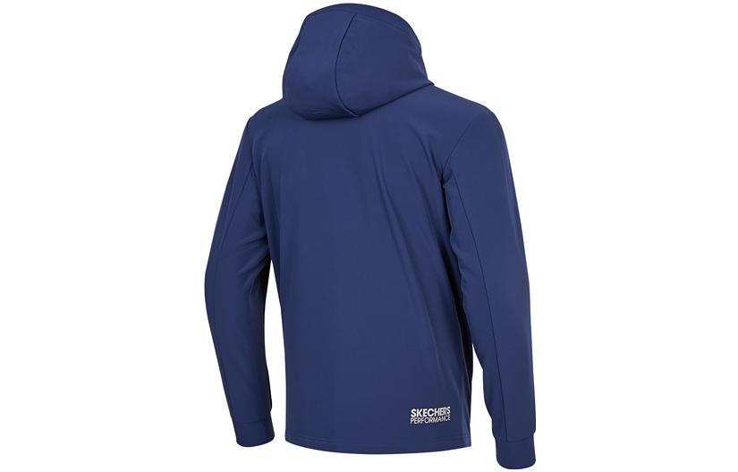 Skechers Letter Printed Loose Warm Jacket 'Black Blue Green' P421M067