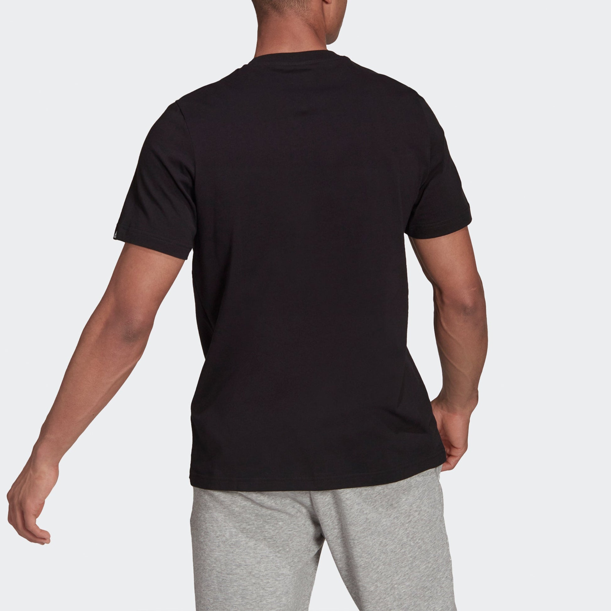 adidas M Ddlbmb L T Graffiti Printing Logo Sports Short Sleeve Black GS6285