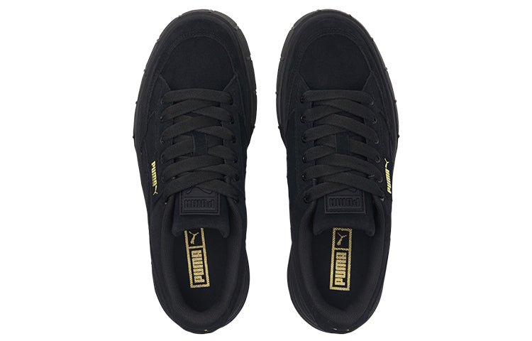 (WMNS) PUMA Mayze Stack Suede 'Black Gold' 383983-01