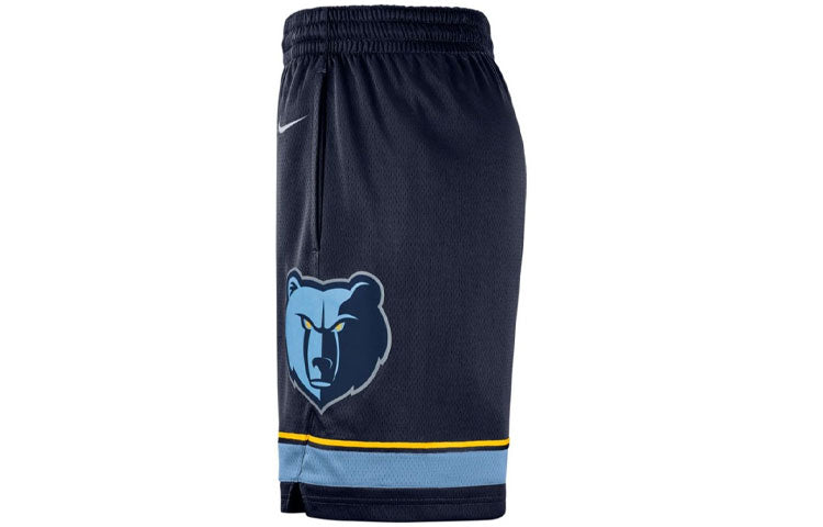 Nike SW Fan Edition Gray Memphis Grizzlies Casual Sports Basketball Shorts Blue AH3874-419