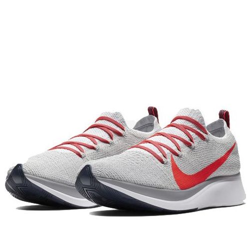 Nike Zoom Fly Flyknit 'Grey Bright Crimson' AR4561-044