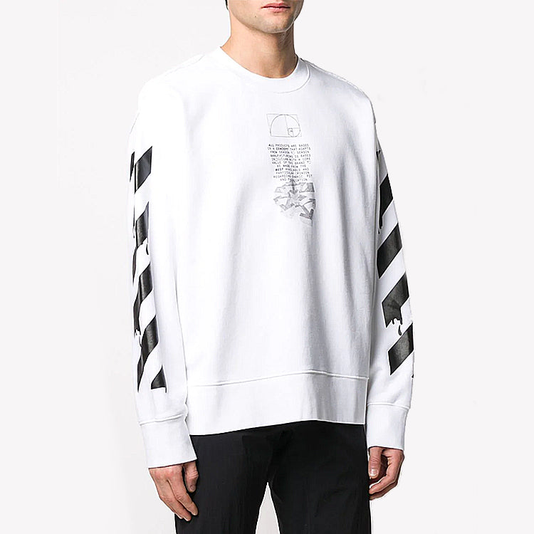 Men's Off-White Cotton Arrow Sports White OMBA037R20E300050110