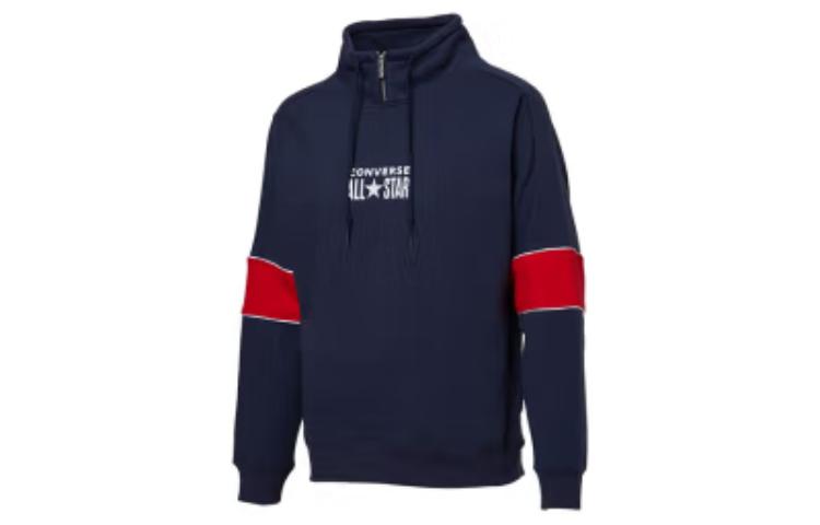 Converse All Star Funnel Neck Quarter Zip Crew Sweatshirt Asia Sizing 'Navy' 10018299-A01