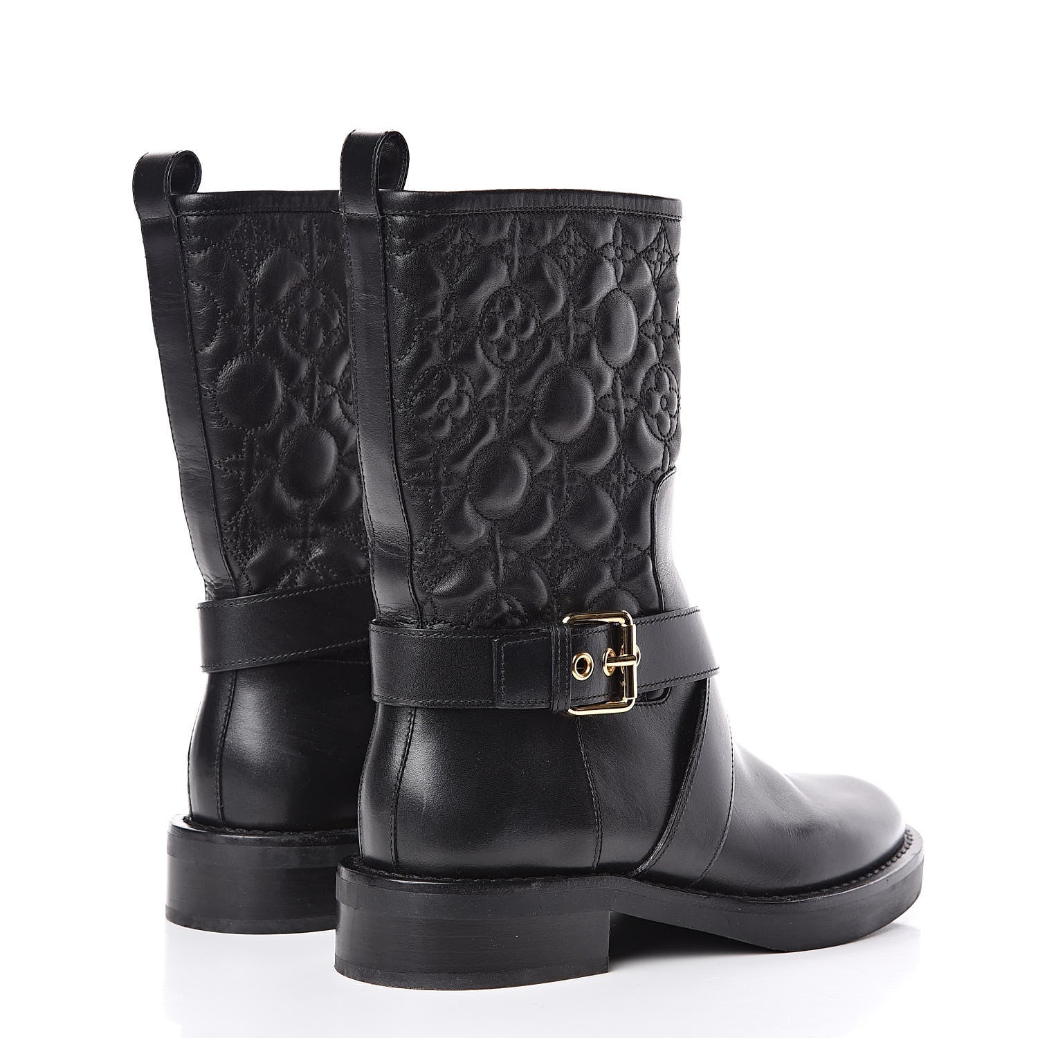 (WMNS) LOUIS VUITTON Quilted Boots 'Black' 1A3CB9