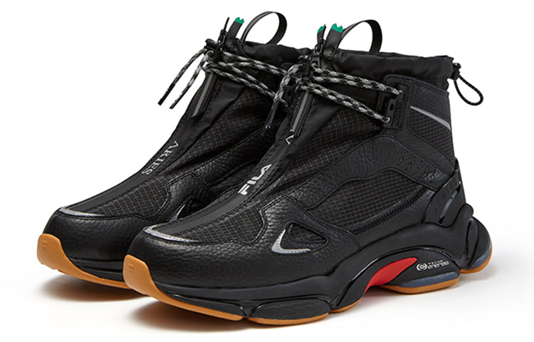 FILA FUSION x Aries High-Top Sneakers 'Black Red' T12M217324FBK