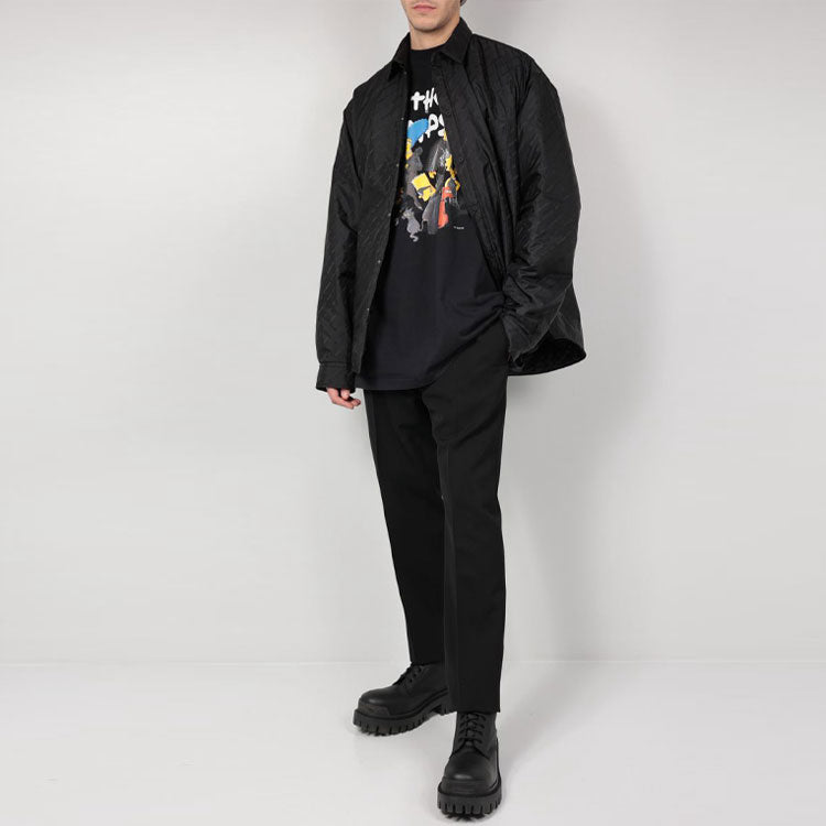 Balenciaga Allover Logo Shirt 'Black' 681457TKO401000