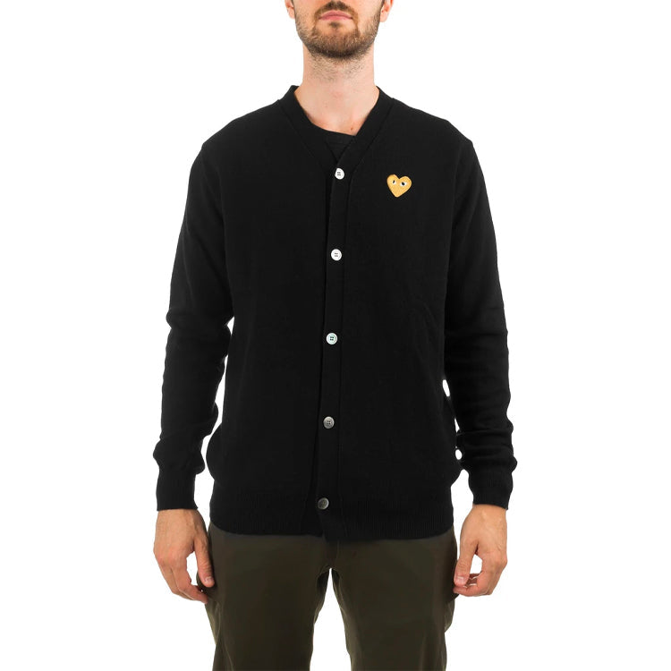 COMME des GARCONS PLAY Cardigan Gold Emblem 'Black' AZ-N050-051-1