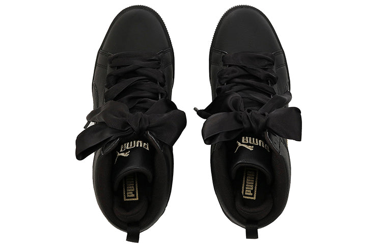 (WMNS) PUMA Basket Tip Toe Black 372376-01